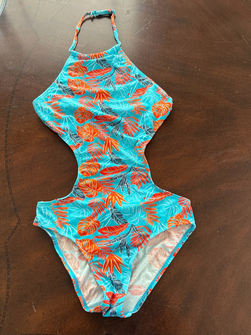 Mango leaf print swimsuit